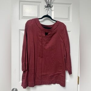 White Stag Women's Long Sleeve Keyhole Tunic - Wine
